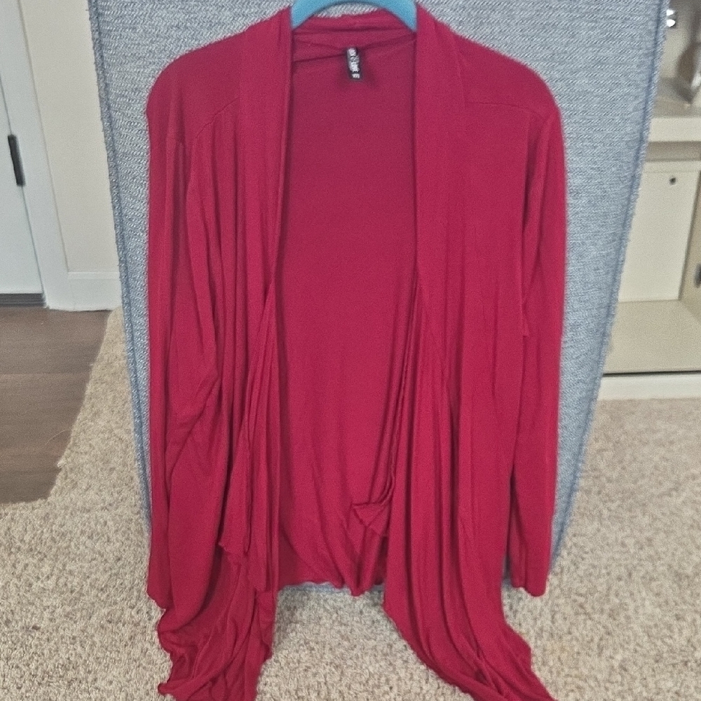 Chic Red Women's Cardigan